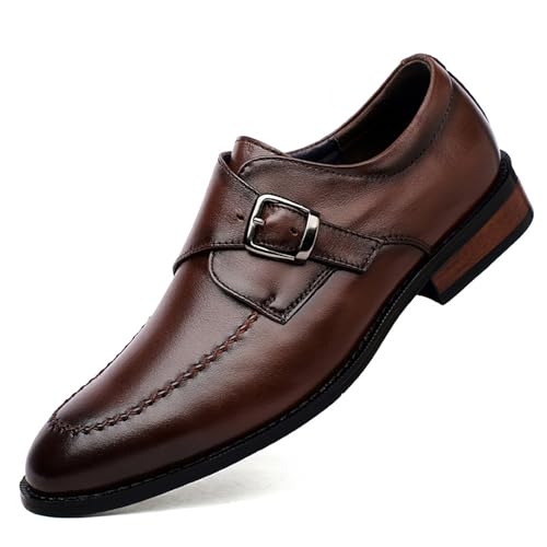 Men's Monk-Strap Dress Shoes Comfortable Business Formal Oxfords Office Shoes