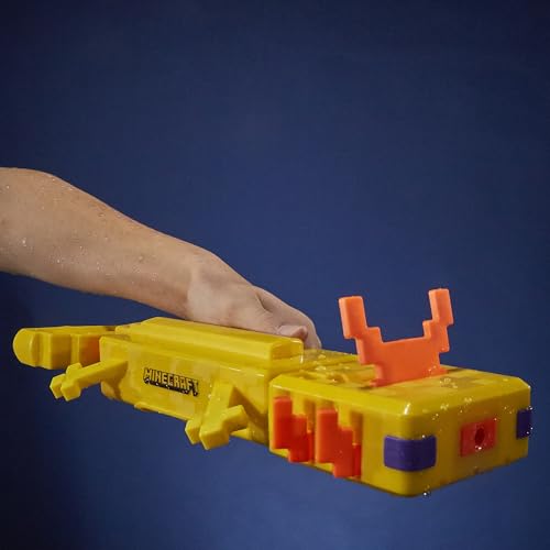 Nerf Super Soaker Minecraft Axolotl Water Blaster, Minecraft Axolotl Mob Design, Outdoor Water Toy, Outdoor Games for Kids - image 8