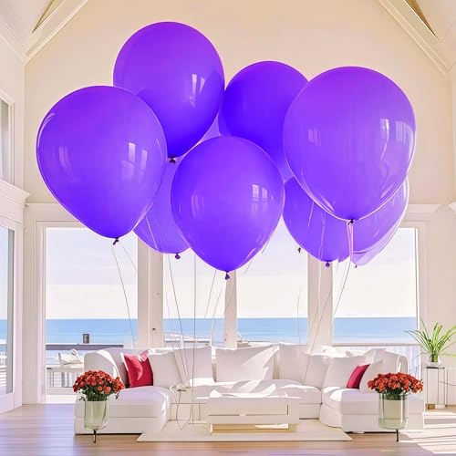 Image of 30 Pack Purple Balloons 36 inch Purple Latex Big Balloons for Party Decorations and Events