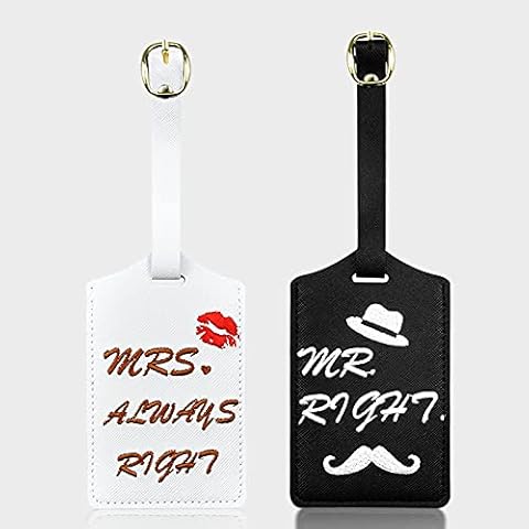 Sosolong Honeymoon Mr. and Mrs. Travel tagsTravel Luggage tag,Cute Couple Gifts Luggage Bag Case Tags Cover