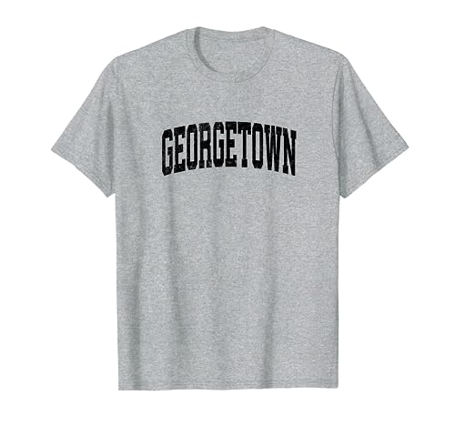 Georgetown Texas TX Vintage Athletic Sports Design nero Maglietta