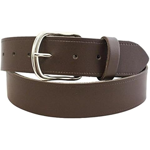 zack-hunter Mens Real Leather 1.5" Brown Belt Made in England (XLarge= (38'' to 40" Waist) Cover