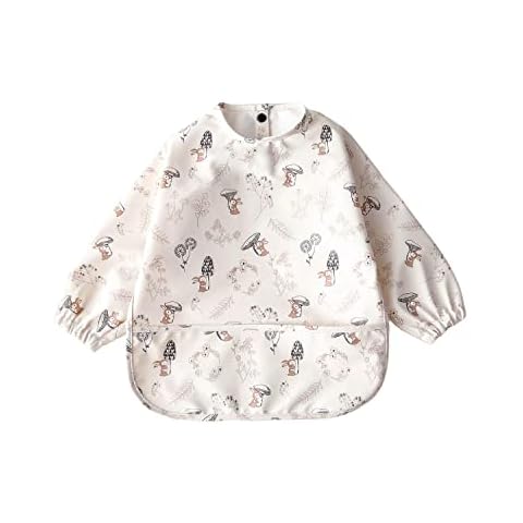 MOXTOYU Long Sleeve Baby Feeding Bib Cover