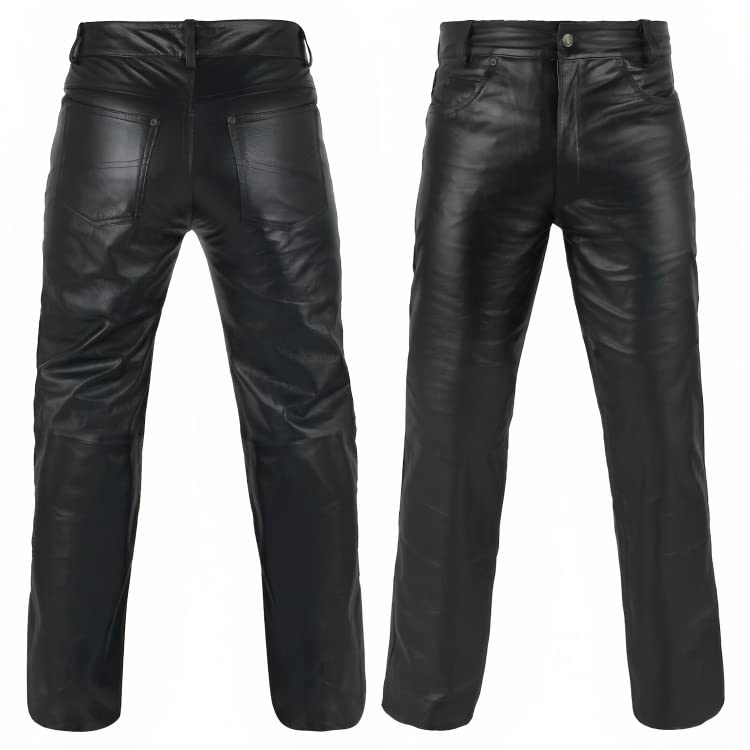 RIZING STAR Leather Pants Jeans Style Motorcycle Riding Pants for Biker