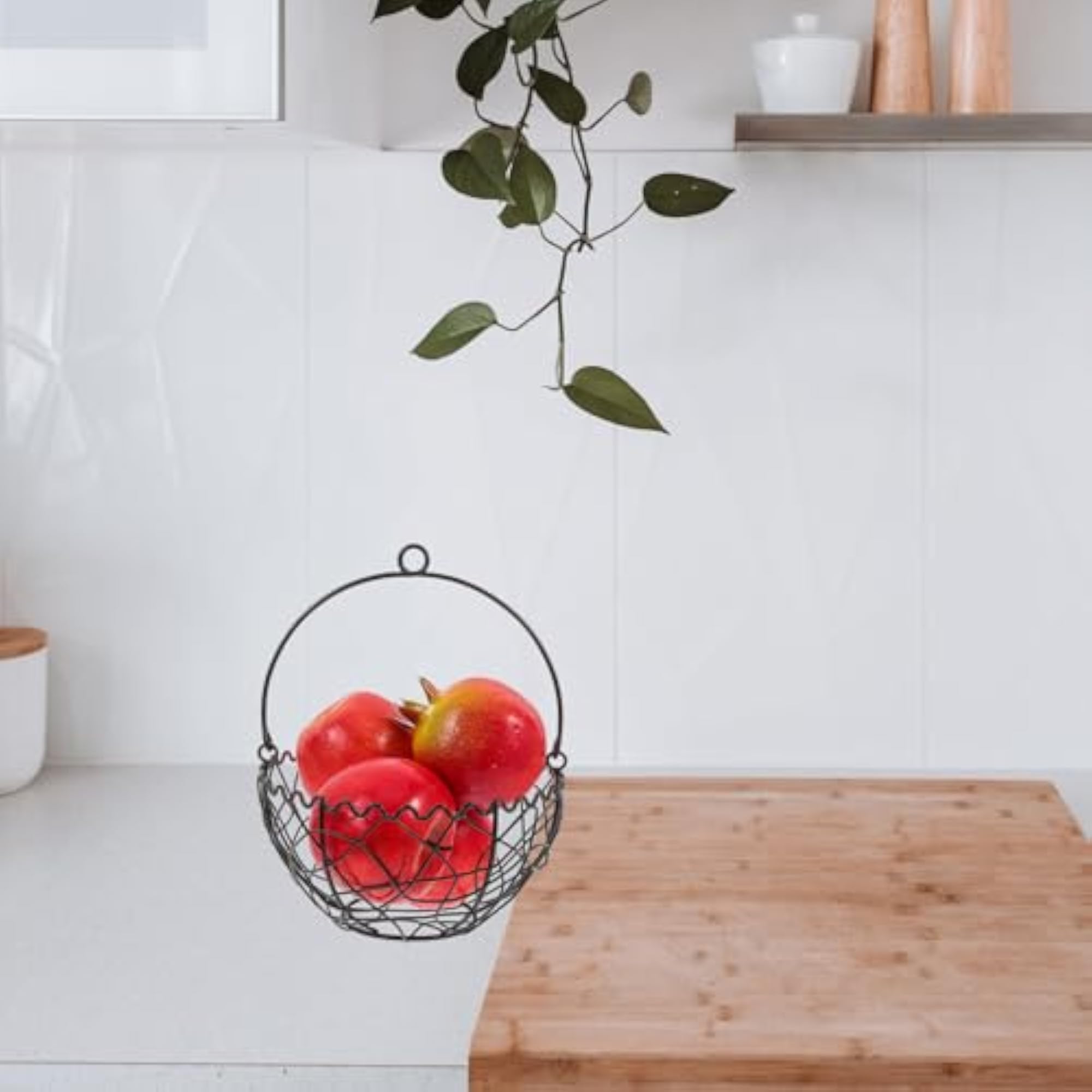 Iron Kitchen Storage Basket with Handle