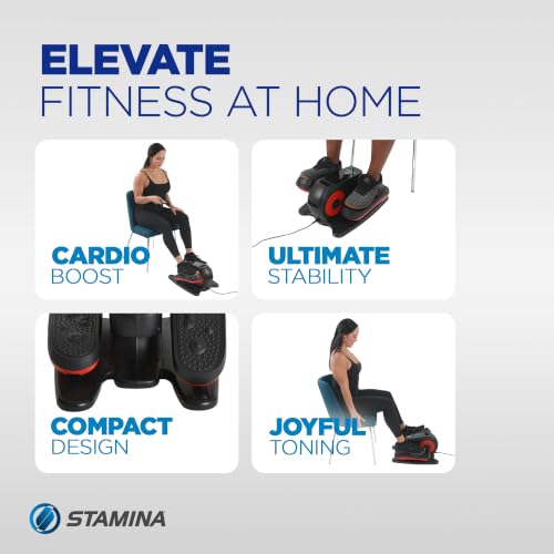 Image of Stamina Inmotion Compact Strider Foot Exercise Machine - Under Desk Elliptical - Standing or Seated Elliptical Fitness Equipment