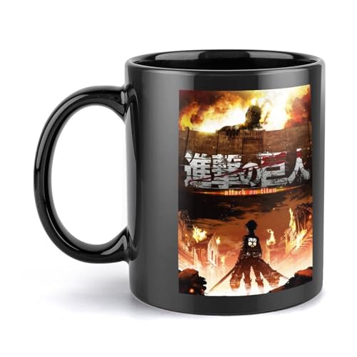 進撃の巨人 無毒 カプチーノ カップ オールブラック オフィス 北欧風