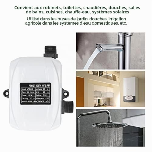 Pompe Surpression Eau 180W Laiton Compacte pour Évier Cuisine Douche Augmentation Débit et Pression Domestique