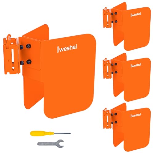 Image of 4 Pack E-Track Motorcycle Wheel Chock, E-Track Wheel Chock for Motorcycle, Bike and Dirt Bike, E-Track Accessories for Trailers, Trucks and Garage (Orange)