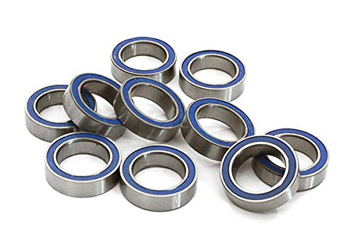 Integy RC Low Friction Blue Rubber Sealed Ball Bearings (10) 10x15x4mm for RC Vehicles
