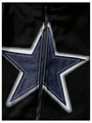 WDIRARA Boy's Star Graphic Hoodies Zip Up Long Sleeve Sweatshirts Hood Top4