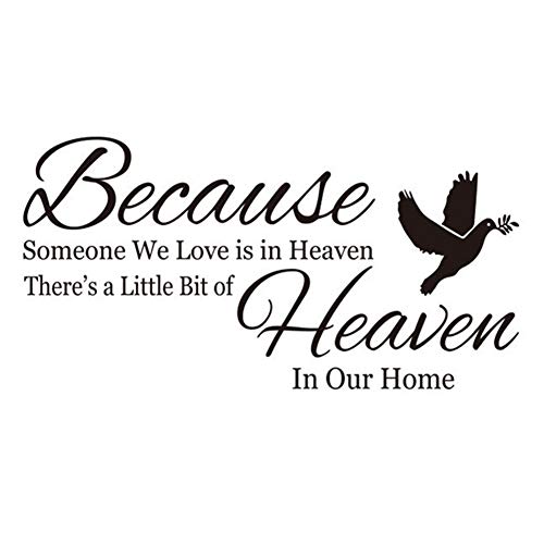 Heaven Wall Stickers Quotes Sign Vinyl Stickers DIY Art for Bedroom Living Room Wall Decals