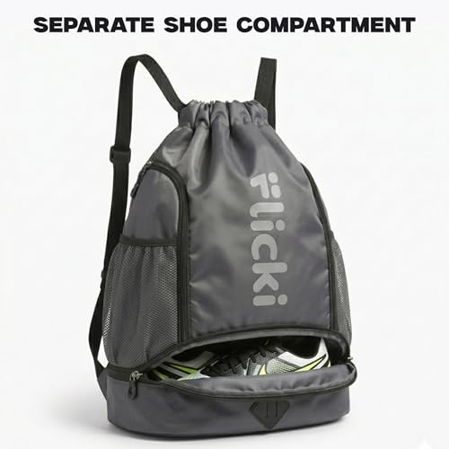 Image of FLICKIT Sports Drawstring Bag & Pro Bag Backpack for Men & Women