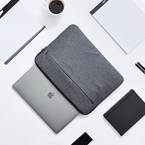 AmazonBasics - Custodia per laptop con tasca frontale, 38 cm, grigio