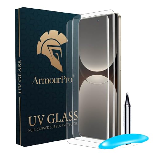 Image of ArmourPro Military Grade UV Tempered Glass Compatible For Realme GT 7 Pro 5G (6.78 Inch) With Easy UV Installation Kit | Edge-To-Edge Protector Coverage | Crystal Clear, Pack of 2