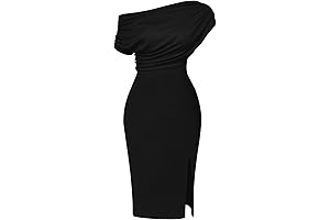 Women's Elegant Off-Shoulder Bodycon Ruched Dress