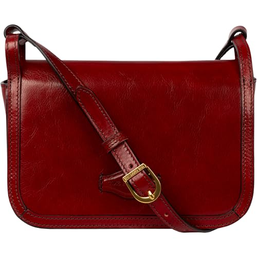 Image of Time Resistance Leather Crossbody Bag - Messenger Bag with Magnetic Closure - Leather Handbag Purse for Women