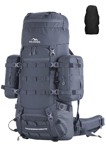 TRAWOC THUNDERSTORM 90L Internal Metal Frame Rucksack for Men &Wo...