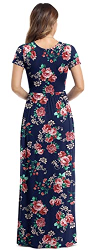 Image of VIISHOW Women's Long Sleeve Loose Plain Maxi Dresses Casual Long Dresses with Pockets