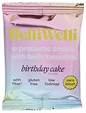 BelliWelli Probiotic Snack Bar, Birthday Cake Flavor, Zero Bloat, Gluten Free, 1.41 Ounces (Pack Of 8)