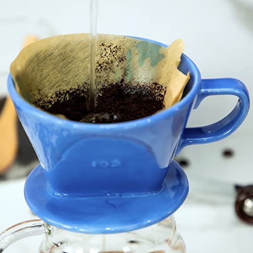 Image of Pour Over Ceramic, Coffee Dripper Ceramic Coffee Maker,Blue
