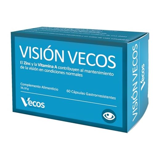 Suplemento Vitamínico para Ojos Secos - Visión Vecos - 60 Cápsulas - Ayuda a Aliviar los Síntomas de la Fatiga y Sequedad Ocular - Propiedades Antioxidantes