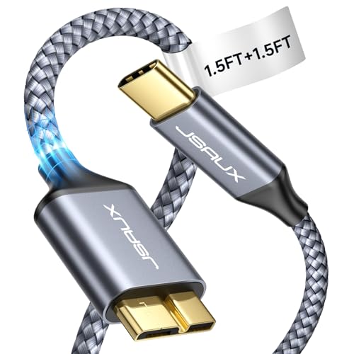 JSAUX Lot de 2 Câble USB C vers Micro...