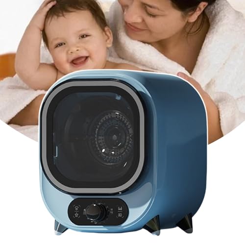 HCAUYNN Secadora De Ropa Compacta AutomáTica, Capacidad De 0,8 Kg, Secadora Ventilada para Ropa, Temporizador: Secado con Aire FríO De 0 A 80 Min/Secado con Aire Caliente De 0 A 200 Min,Blue