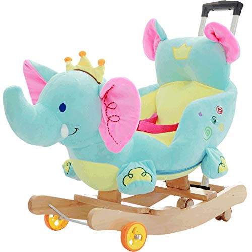 Schaukelpferd Schaukeltier Kinder Stuhl Baby trojaner Spielzeug Geschenk Kinderwagen niedlich Holz Musik Shake Pferd…