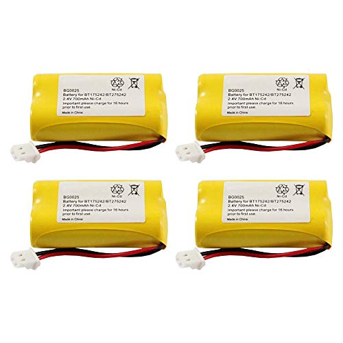 modsden WalR Rechargeable Cordless Phone Battery Ni-CD, 4 Pack, for Vtech CS6128-42 CS6129 CS6129-2 CS6129-3 CS6129-31 CS6129-32 CS6129-41 CS6129-52 CS6129-54 CS612831 CS612832 CS612841 CS612842