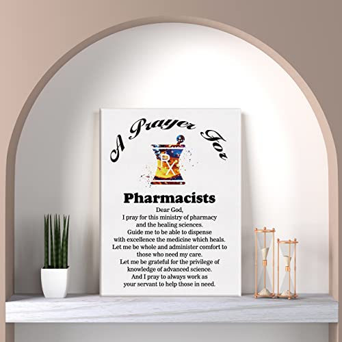 Lexsivo A Pharmacist's Prayer Canvas Home Wall Art Decor Pharmacy Gift Painting 11.5X15 Poster Framed Ready To Hang #TOP4