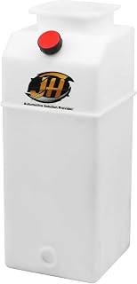 8 Quart Poly Power Unit Reservoir for Hydraulic Systems, Polyethylene Flat Bottom Utility Fluid Tank for Dump Trucks Trailers RVs Boats