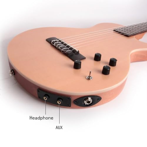 Image of Fojill Electric Classical Guitar Classic Nylon String Travel Portable Silent Practice Guitars Mahogany Body Neck Rosewood Fretboard With Gig Bag