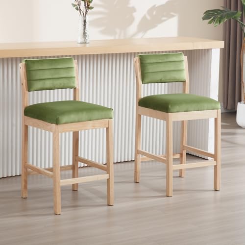 Chairus Juego de 2 Taburetes de Bar Terciopelo