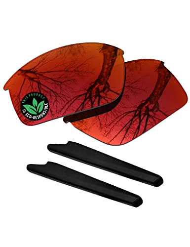 Image of Raydi Polycarbonate Replacement Lenses & Earsocks for Oakley Bottle Rocket OO9164 Sunglasses