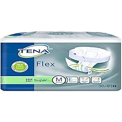 Pañales Mas Absorbentes Tena Medium Flex Super - Paquete de 30