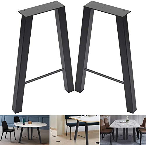 Tengchang 18" Coffee Table Legs, Metal Bench Industrial Style Furniture Legs, Black, Set of 2
