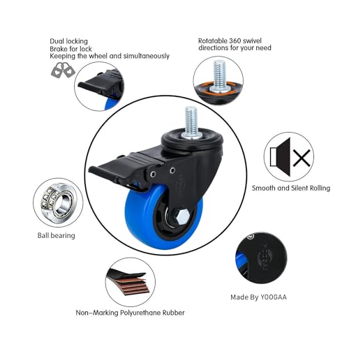 YOOGAA Conjunto de Rodízios de 3