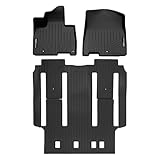 SMARTLINER Custom Fit All Weather Protection Black 3 Row Floor Liners Compatible with 2022-2025 Kia Carnival (Fits All Models)