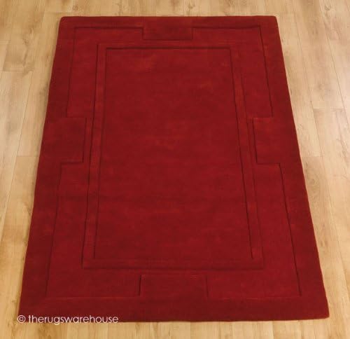 The Rugs Warehouse Handmade Sierra Apollo Red 100% Wool Rug 75x150cm (2'5''x5')