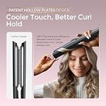 TYMO 2.0 Flat Iron Hair Straightener - Professional Long Ceramic Straightener Hair Iron & Curler for Fast Smooth Styling, fer plat for Women with Hollow Design to Boost Curls, 500M Ions