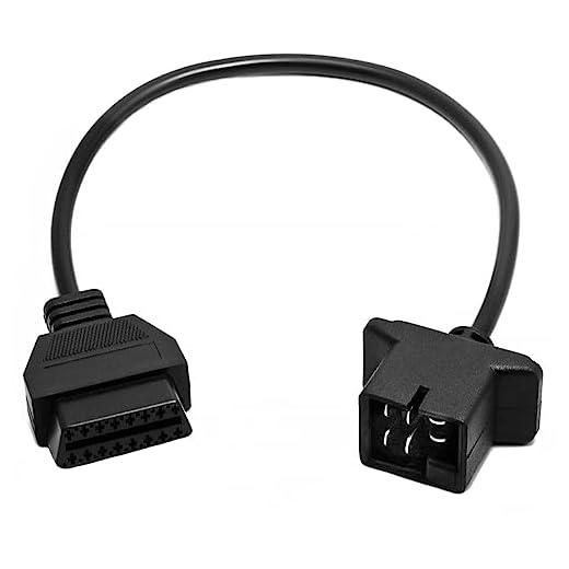 Goliton 6 Pin OBD1 to 16 Pin OBD2 Diagnostic Scanner Convertor Adapter Cable Compatible for Jeep / Dodge / Chrysler