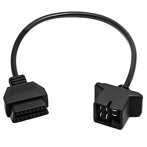 6-Pin OBD1 to 16-Pin OBD2 Diagnostic Scanner Converter Adapter Cable Compatible for Jeep/Dodge/Chrysler