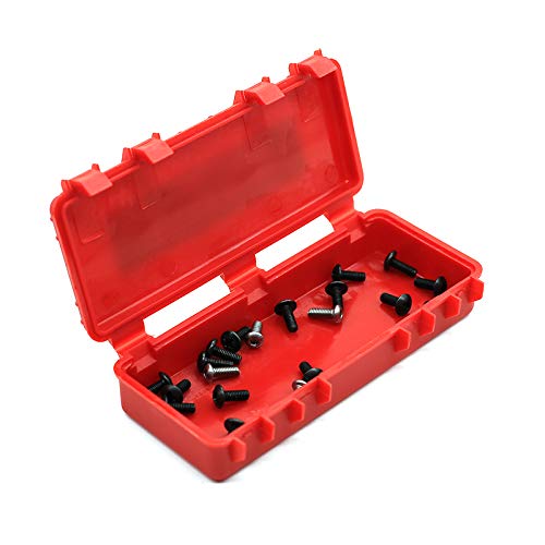 Lot de 3 boîtes de rangement en plastique RC pour voiture Trx4 Axial Scx10 90046 D90 1/10 RC Crawler Accessoires Rouge