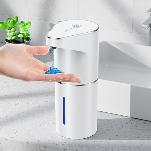 Distributeur de savon sans contact, volume multi-réglable - Distributeur automatique de savon liquide pour les mains - 1200 mAh/350 ml - Compatible avec savon...