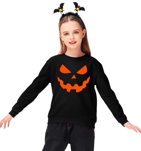 Image of Remimi Kids Halloween Sweatshirt Long Sleeve Thanksgiving Tops 3-14 Years