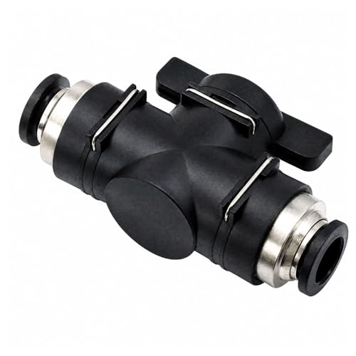 Válvula de bola neumática Yoebor de 6 mm con unión rápida para regular el flujo de aire sin fugas 3