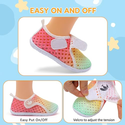 Image of FEETCITY Boys Girls Water Shoes Kids Aqua Socks Quick Dry Barefoot for Beach Swimming Pool