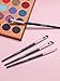 TEOYALL Eyeliner Brush Set, 4 PCS Ultra Thin Slanted Angled Precision Fine Point Eyeliner Brush, Flat Eyebrow Brush