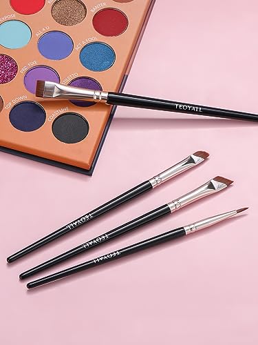 TEOYALL Eyeliner Brush Set, 4 PCS Ultra Thin Slanted Angled Precision Fine Point Eyeliner Brush, Flat Eyebrow Brush - Image 8